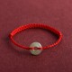 Natural Hetian Jade Peace Buckle Protection Bracelet Anklet