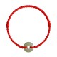 Natural Hetian Jade Peace Buckle Protection Bracelet Anklet