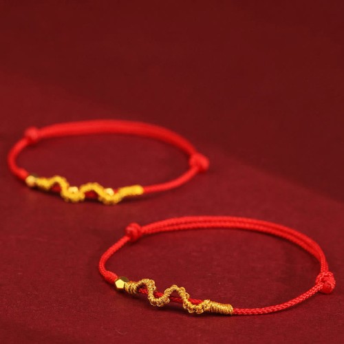 999 Gold Year of the Snake Luck Strength Bracelet Anklet