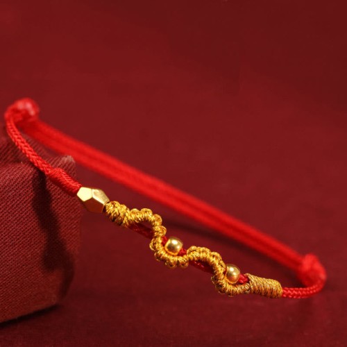 999 Gold Year of the Snake Luck Strength Bracelet Anklet