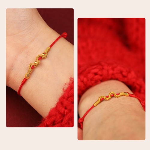 999 Gold Year of the Snake Luck Strength Bracelet Anklet