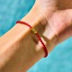 925 Sterling Silver Lucky Golden Bead Bracelet Anklet