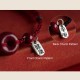 Handmade Cinnabar Peace Buckle Charm Blessing Bracelet Anklet