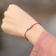 925 Sterling Silver Three Beads Protection String Anklet