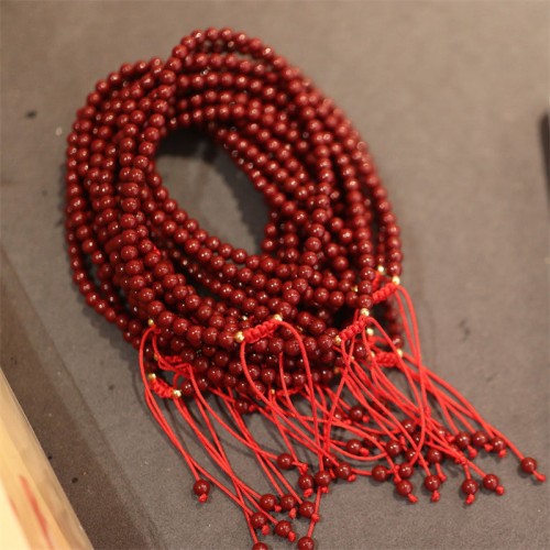 Natural Cinnabar Blessing Red String Bracelet Anklet