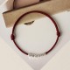 925 Sterling Silver Red String Braid Anklet