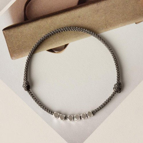 925 Sterling Silver Red String Braid Anklet