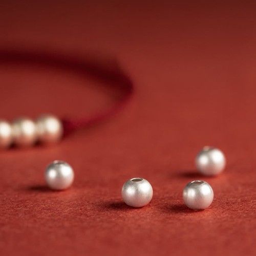 925 Sterling Silver Three Beads Protection String Anklet
