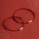 925 Sterling Silver Three Beads Protection String Anklet