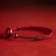 Handmade Cinnabar Peace Buckle Charm Blessing Bracelet Anklet