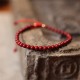 Natural Cinnabar Blessing Red String Bracelet Anklet