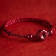 Handmade Cinnabar Peace Buckle Charm Blessing Bracelet Anklet