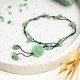 Amethyst Pink Crystal Green Aventurine Peace Anklet
