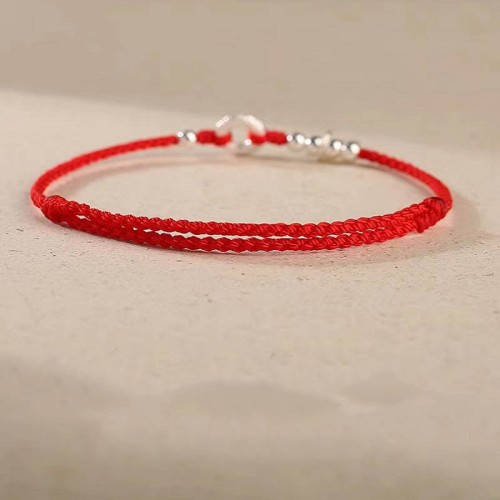 925 Sterling Silver Auspicious Clouds Peace Buckle Bracelet Anklet