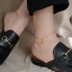 18k Gold Lucky Gourd Wealth Buckle Anklet