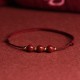 Natural Lucky Cinnabar Bead Blessing Bracelet Anklet