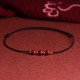 Natural Lucky Cinnabar Bead Blessing Bracelet Anklet