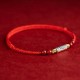 925 Sterling Silver Koi Fish Cinnabar Wealth Bracelet Anklet