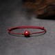 Natural Lucky Cinnabar Bead Blessing Bracelet Anklet
