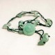 Amethyst Pink Crystal Green Aventurine Peace Anklet