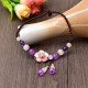 Natural Amethyst Rose Quartz Lucky Healing Anklet