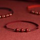 Natural Lucky Cinnabar Bead Blessing Bracelet Anklet