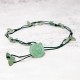 Amethyst Pink Crystal Green Aventurine Peace Anklet