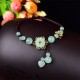 Flower Jade Butterfly Luck Abundance Anklet