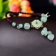 Flower Jade Butterfly Luck Abundance Anklet
