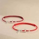 925 Sterling Silver Auspicious Clouds Peace Buckle Bracelet Anklet