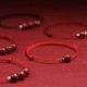 Natural Lucky Cinnabar Bead Blessing Bracelet Anklet
