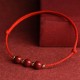 Natural Lucky Cinnabar Bead Blessing Bracelet Anklet