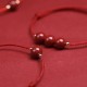 Natural Lucky Cinnabar Bead Blessing Bracelet Anklet