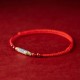 925 Sterling Silver Koi Fish Cinnabar Wealth Bracelet Anklet