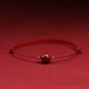 Natural Lucky Cinnabar Bead Blessing Bracelet Anklet