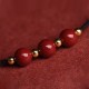 Natural Lucky Cinnabar Bead Blessing Bracelet Anklet