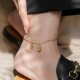 18k Gold Lucky Gourd Wealth Buckle Anklet
