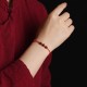Natural Lucky Cinnabar Bead Blessing Bracelet Anklet