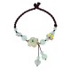 Flower Jade Butterfly Luck Abundance Anklet