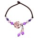 Natural Amethyst Rose Quartz Lucky Healing Anklet
