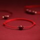 Natural Lucky Cinnabar Bead Blessing Bracelet Anklet
