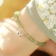 925 Sterling Silver Hetian Jade Prosperity Bell Anklet
