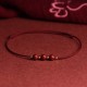 Natural Lucky Cinnabar Bead Blessing Bracelet Anklet
