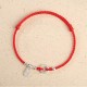 925 Sterling Silver Auspicious Clouds Peace Buckle Bracelet Anklet