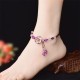 Natural Amethyst Rose Quartz Lucky Healing Anklet