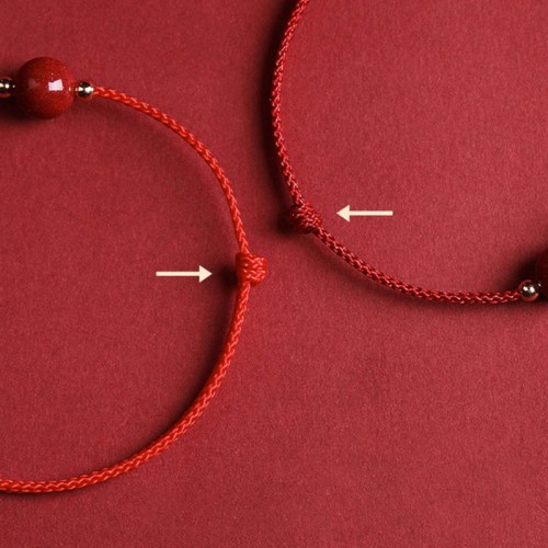 Natural Lucky Cinnabar Bead Blessing Bracelet Anklet