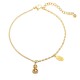 18k Gold Lucky Gourd Wealth Buckle Anklet