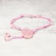 Amethyst Pink Crystal Green Aventurine Peace Anklet