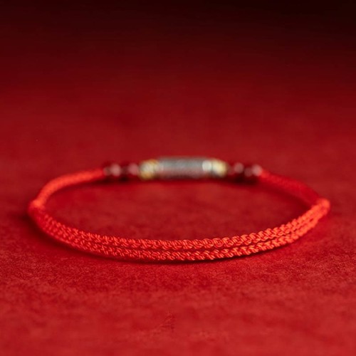 925 Sterling Silver Koi Fish Cinnabar Wealth Bracelet Anklet