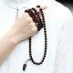 108 Mala Beads Small Leaf Red Sandalwood Amber Bracelet